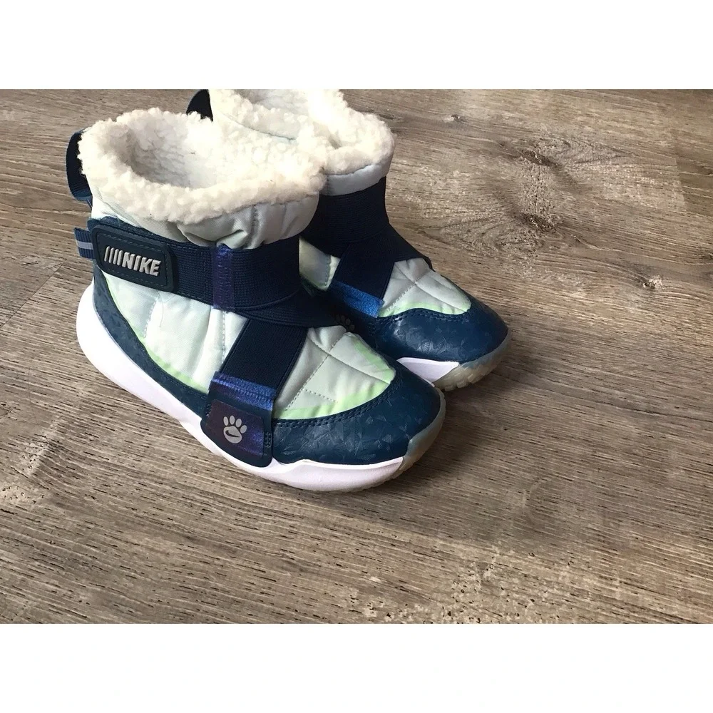 Nike Kids Flex Advance SE PS Paw prints Glacier Blue Size 12 12C Boot DQ7108-400
